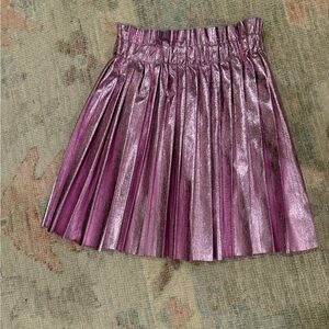 Lola + The Boys Metallic Pink and Silver Skirts